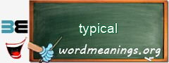 WordMeaning blackboard for typical